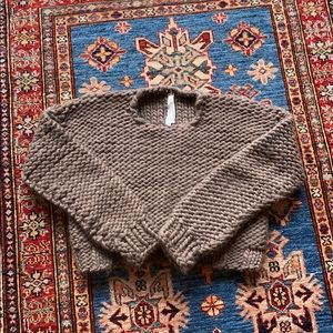 Artisan Made Chunky Wool Crop Sweater S/M